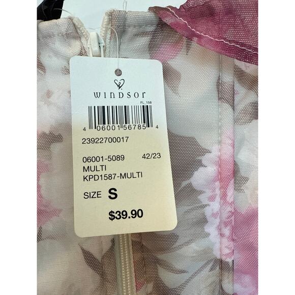 Windsor NWT Floral Mesh Lace-Up Corset Top Fairycore Off Shoulder 💐✨ - Picture 6 of 6